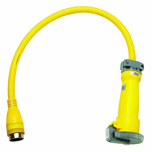 100A 125/250V plug adaptor with 50A 125/250V receptacle