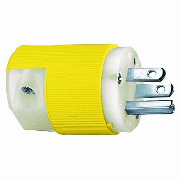 15A 125V 2P 3W straight blade nylon Insulgrip plug