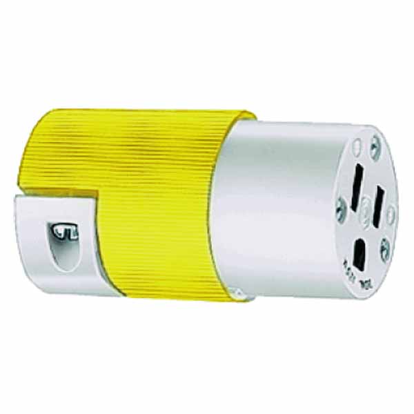 15A 125V 2P 3W straight blade nylon Insulgrip connector body