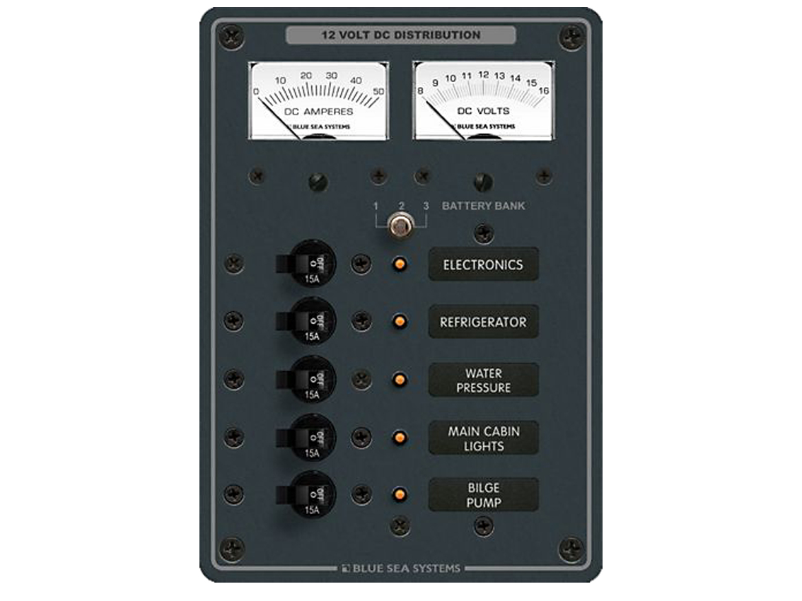 Circuit Breaker Panel 5 Way 12v