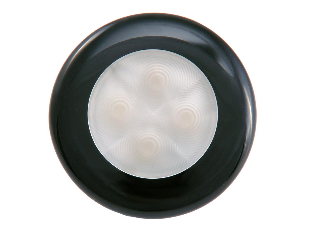 Slimline Red LED - Black Rim 12v