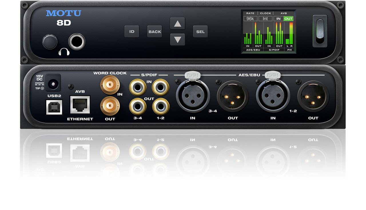 MOTU 8D 8in 8out AES3/SPDIF/USB/AVB-TSNオーディオインターフェイス