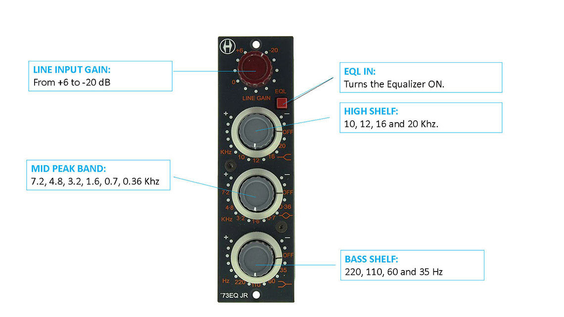 Heritage Audio 73EQ JR - 500 Series EQ Module | STL Pro Audio