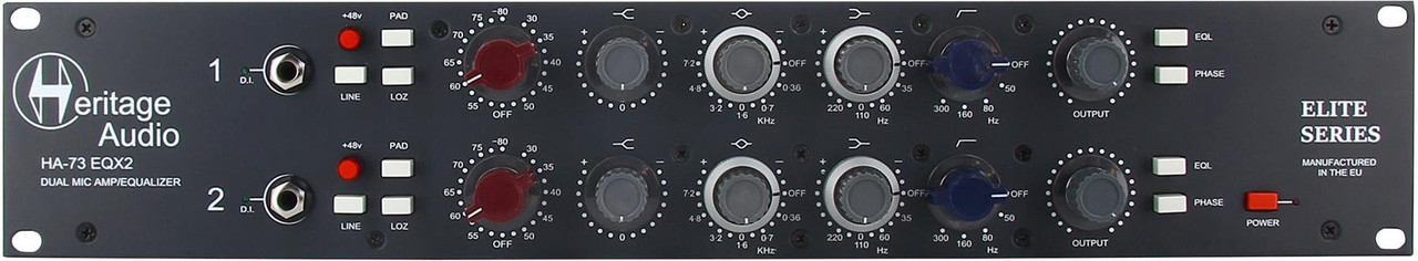 Heritage Audio HA73EQX2 ELITE - Dual Channel Mic Preamp with EQ