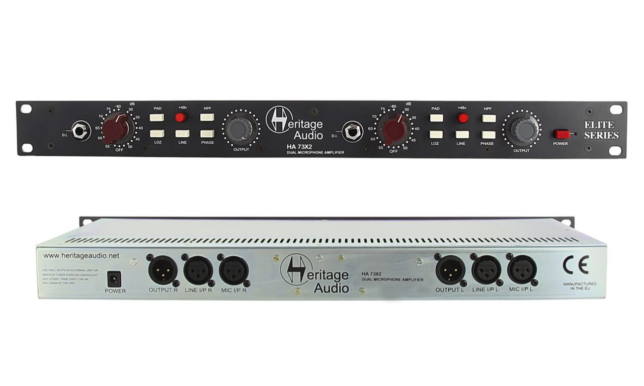 Heritage Audio HA73X2 ELITE Dual Channel Mic Preamp STL Pro Audio