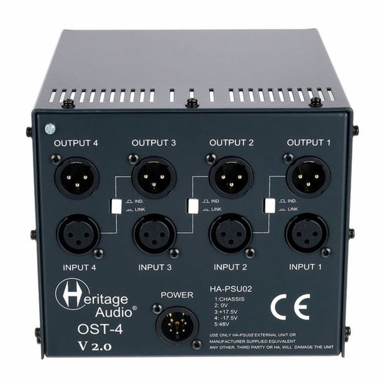 Heritage Audio HAOST4v2 4-slot 500 Series Chassis - STL Pro