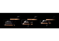 Wavebone - HEADQUARTER Studio Desk with Height adjustable Keyboard Stand - Classic Wood