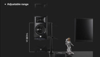 Wavebone - Speaker Stand - Height Adjustable Tabletop Speaker Stands (Pair)