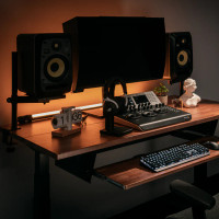 Wavebone - Starship Motorised Standing Workstation  Walnut