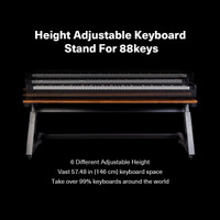 Wavebone - HEADQUARTER Studio Desk with Height adjustable Keyboard Stand + Cable Tray  Bundle