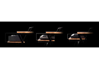 Wavebone - HEADQUARTER Studio Desk with Height adjustable Keyboard Stand + Cable Tray  Bundle