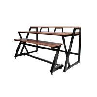 Wavebone - HEADQUARTER Studio Desk with Height adjustable Keyboard Stand + Cable Tray  Bundle