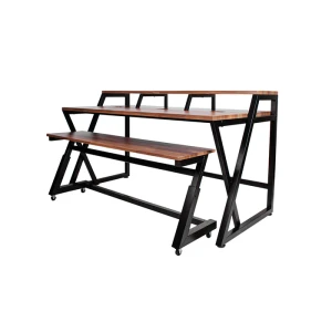 Wavebone - HEADQUARTER Studio Desk with Height adjustable Keyboard Stand + Cable Tray  Bundle