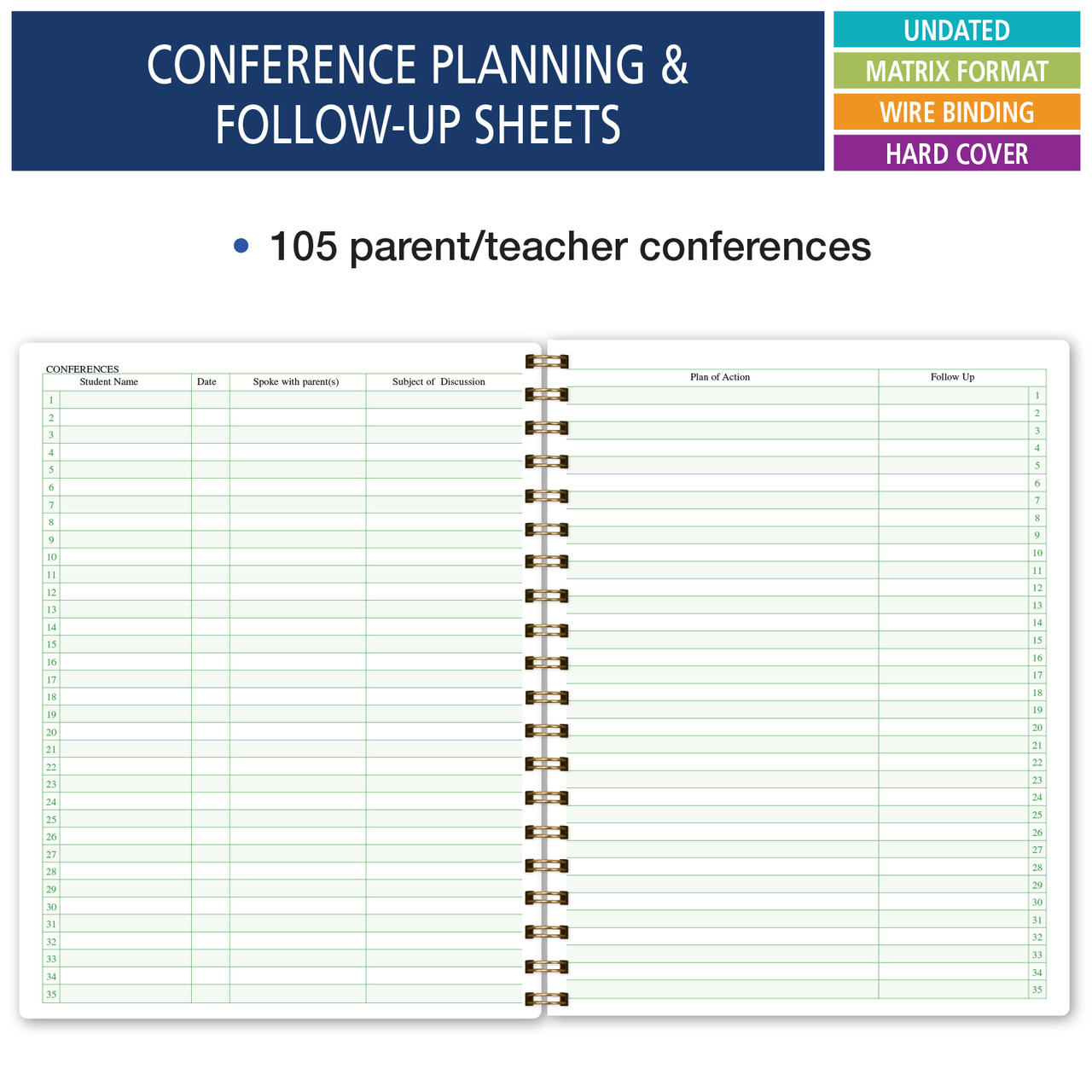 Combination Plan and Record Book 8 Period Teacher Lesson Planner (PR8