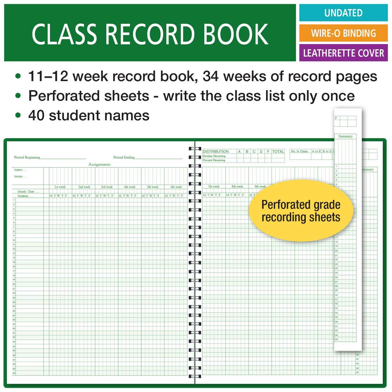 旺文社　My English Record Book 旺文社 My English Record Book Class Record Book for 12 Weeks. 40