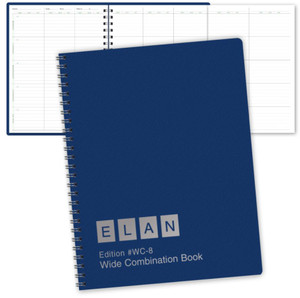 Combination WIDE Plan and Record Book: One Efficient 8-1/2" X 11" Book for Lesson Plans and Grades Combines 8WPL and R9310 - (WC-8)