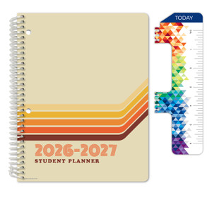 Global Datebooks Secondary Student Planner AY 2026-2027 - Matrix Style - 7"x9" (Retro)