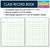 Oversize Record Book for 6-10 Weeks; Extra-large Squares (1/4") 42 Student Names (King Record)