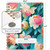 Hardcover Teacher Lesson Plan 7 Period: Days Horizontally Across The Top, 8.5"x11",  AY 2025-2026 (Teal Floral)