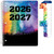 Global Datebooks Secondary Student Planner AY 2026-2027 - Matrix Style - 8.5"x11" (Rainbow Silhouette)