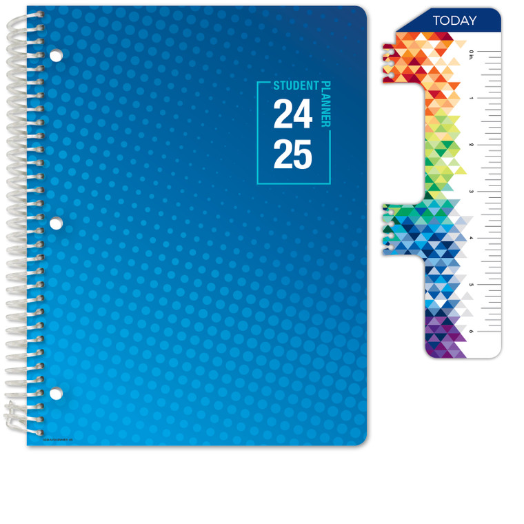 Secondary Student Planner AY 2024-2025 - Matrix Style - 8.5"x11" (Halftone Blue)