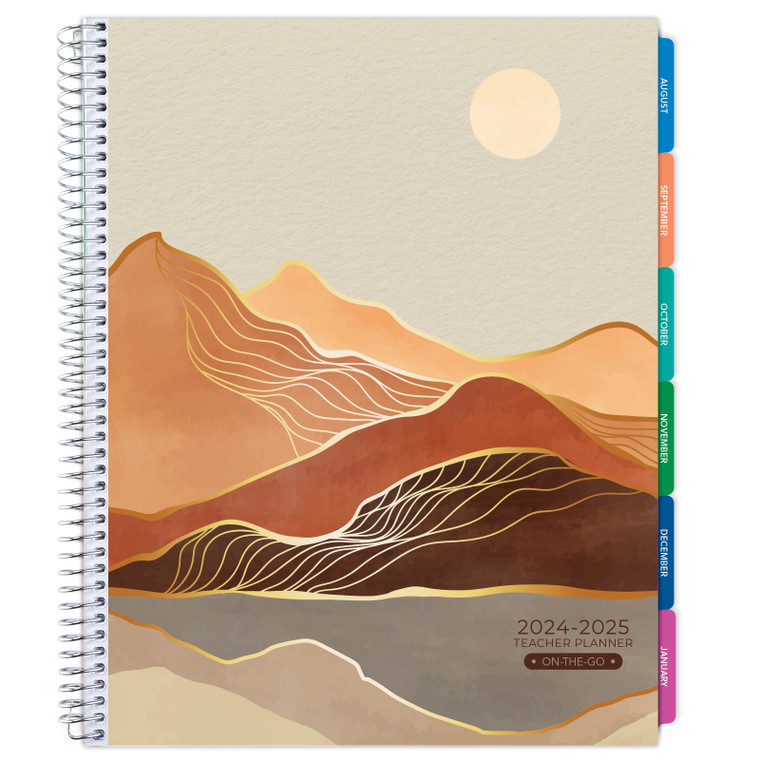 Lite Teacher AY 2024-2025 Planner - 8.5"x11" (Golden Desert)