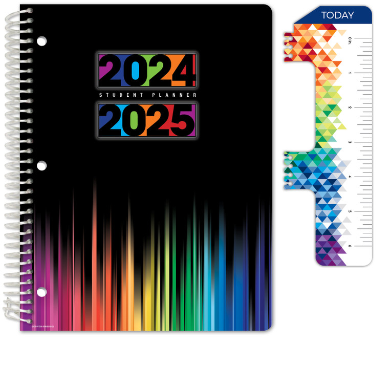 Secondary Student Planner AY 2024-2025 - Matrix Style - 8.5"x11" (Black Colors)