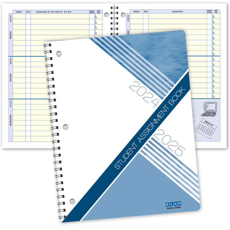 Student Planner for Middle/High School, 8.5"x11", AY 2024-2025 (Blue)