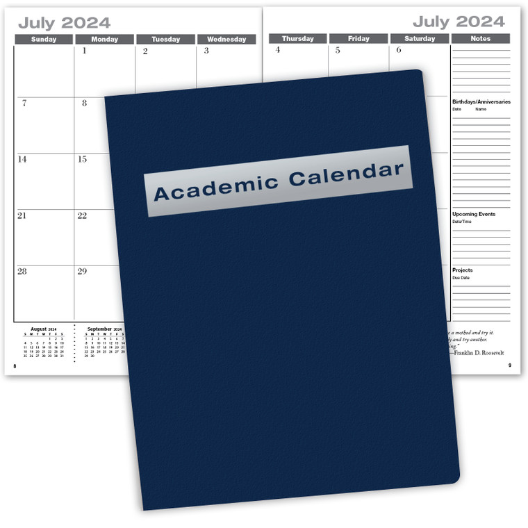 Academic Calendar, 7" x 10", AY 2024-2025 (Blue)