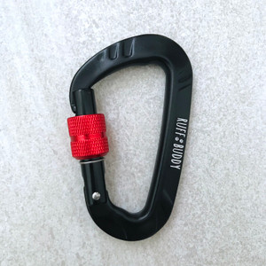 Ruff Buddy Dog Leash Carabiner Hook - Black with Red Trim Ruff Buddy Dog Leash Carabiner Hook - Black with Red Trim