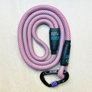 Ruff Buddy Climbing Rope Dog Leash Lollipop 4ft Purple Hook Full Leash Ruff Buddy Climbing Rope Dog Leash Lollipop 4ft Purple Hook Full Leash