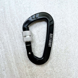 Ruff Buddy Dog Leash Carabiner Hook - Black with Silver Trim Ruff Buddy Dog Leash Carabiner Hook - Black with Silver Trim