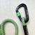 Ruff Buddy Climbing Rope Dog Leash Voltage 5ftL Green Carabiner Close Up Ruff Buddy Climbing Rope Dog Leash Voltage 5ftL Green Carabiner Close Up
