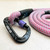 Ruff Buddy Dog Leash Carabiner Hook - Black with Purple Trim