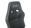 NRG Defender Water Resistant Steel Frame Suspension Seats Black w/ Black Trim & Yellow Embroidery - DF-100BK-S Photo - Close Up