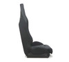 NRG Defender Water Resistant Steel Frame Suspension Seats Black w/ Black Trim & Yellow Embroidery - DF-100BK-S Photo - Close Up