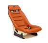 NRG GT Retro Bucket Seat - Brown PVC Leather Brown Stitching Off-White Fiberglass Back - PRI-100BR-STARDUST Photo - Close Up