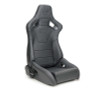 NRG Omega Reclinable Racing Seat (Pair) Black with Black Carbon Vinyl Back - RSC-750BK/BK L/R Photo - Primary
