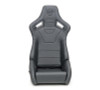NRG Omega Reclinable Racing Seat (Pair) Black with Black Carbon Vinyl Back - RSC-750BK/BK L/R Photo - Close Up