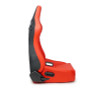 NRG Omega Reclinable Racing Seat (Pair) Red with Black Carbon Vinyl Back - RSC-750RD/BK L/R Photo - Close Up