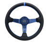 NRG Reinforced Steering Wheel (350mm) Blue Carbon Fiber Center - Blue Stitching & Center Mark - RST-036CF-BL Photo - Primary