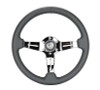 NRG Light Weight Gaming Steering Wheel - 350mm 3 Black Chrome Spokes Perforated Leather - ST-010BC-PR Photo - Primary
