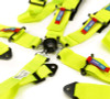 NRG SFI 16.1 5Pt 3 Inch Seat Belt Harness with Pads / Cam Lock - Neon Green - SBH-B6PCNG Photo - Close Up