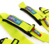 NRG SFI 16.1 5Pt 3 Inch Seat Belt Harness with Pads / Cam Lock - Neon Green - SBH-B6PCNG Photo - Close Up