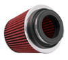 K&N Universal Air Filter Chrome Round Tapered Red - 4in ID x 1.125in L x 5.5in H (Multi Lingual) - RG-1001RD-L Photo - Primary