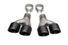 Corsa 11-21 Jeep Grand Cherokee Twin 2.5in Inlet / 4in Outlet Black PVD Pro-Series Tip Kit - 14068BLK Photo - Primary