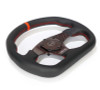 NRG Carbon Fiber Flat Bottom Steering Wheel (320mm) Red CF Center w/Red Stitch/Center Mark - RST-024CF/RD Photo - Close Up