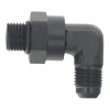 DeatschWerks 6AN ORB Male Swivel to 90-Degree 6AN Male Flare - Anodized Matte Black - 6-02-0414-B Photo - Primary