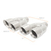 Mishimoto Universal Steel Muffler Tip 2.5in Inlet Dual Y Polished - MMEXH-TIP-QY25P User 1