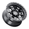 Weld Off-Road W105 20X9 Cinch 8X170 ET00 BS5.00 Gloss Black MIL / Gloss Black Ring 125.1 - W10509017501 Photo - Close Up